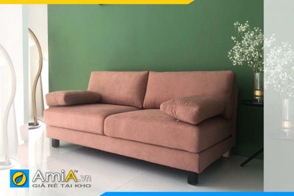 sofa nỉ phòng khách màu đỏ rượu amia pk0059