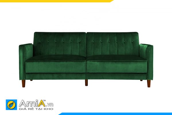sofa phòng khách bọc nỉ màu xanh lá đẹp amia pk0063