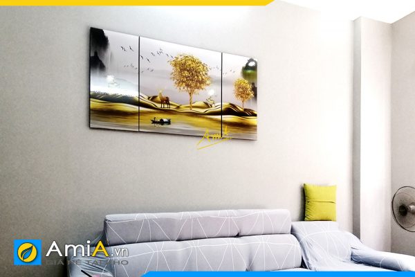 Hình ảnh Tranh canvas treo phòng khách hiện đại trẻ trung AmiA CVAK110