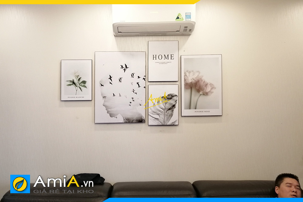 Hình ảnh Tranh phòng khách đẹp treo tường nhà chung cư AmiA TPK114