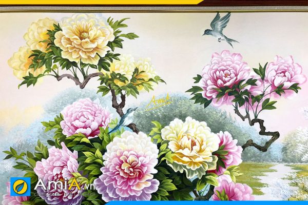 Hình ảnh Tranh sơn dầu treo tường phòng khách đẹp AmiA TSD 629