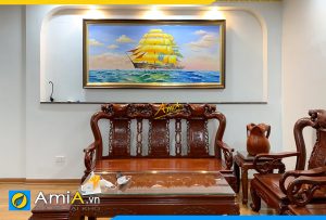Hình ảnh Tranh treo nhà phố Vũ Tông Phan thuyền vàng AmiA TSD 642