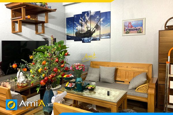 Hình ảnh Tranh treo tường phong cảnh thuyền buồm cho phòng khách AmiA TPK1635