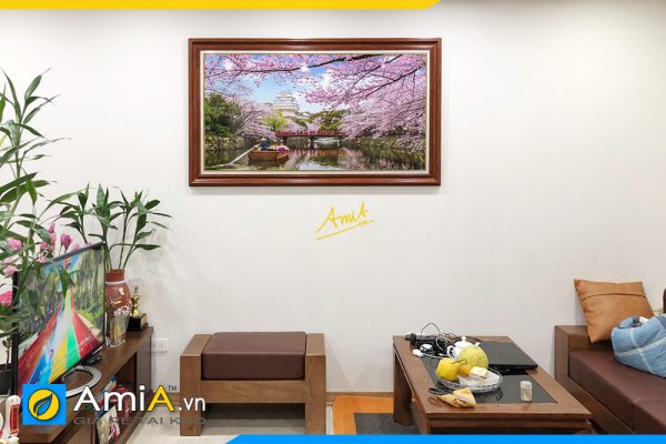 Hình ảnh Tranh treo tường phòng khách phong cảnh Nhật Bản AmiA TPK1673
