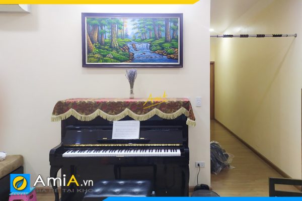 Hình ảnh Tranh vẽ sơn dầu treo phòng khách đẹp nhà chung cư AmiA TPK TSD524