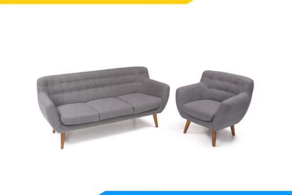 bộ sofa phòng khách nhỏ dạng vải nỉ đẹp amia pk0083