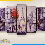 Hình ảnh Bộ tranh phong cảnh châu Âu tháp Eiffel Paris AmiA 2097