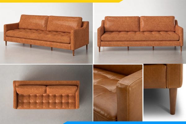 các chi tiết trong mẫu ghế sofa văng 2 chỗ ngồi amia pk0080