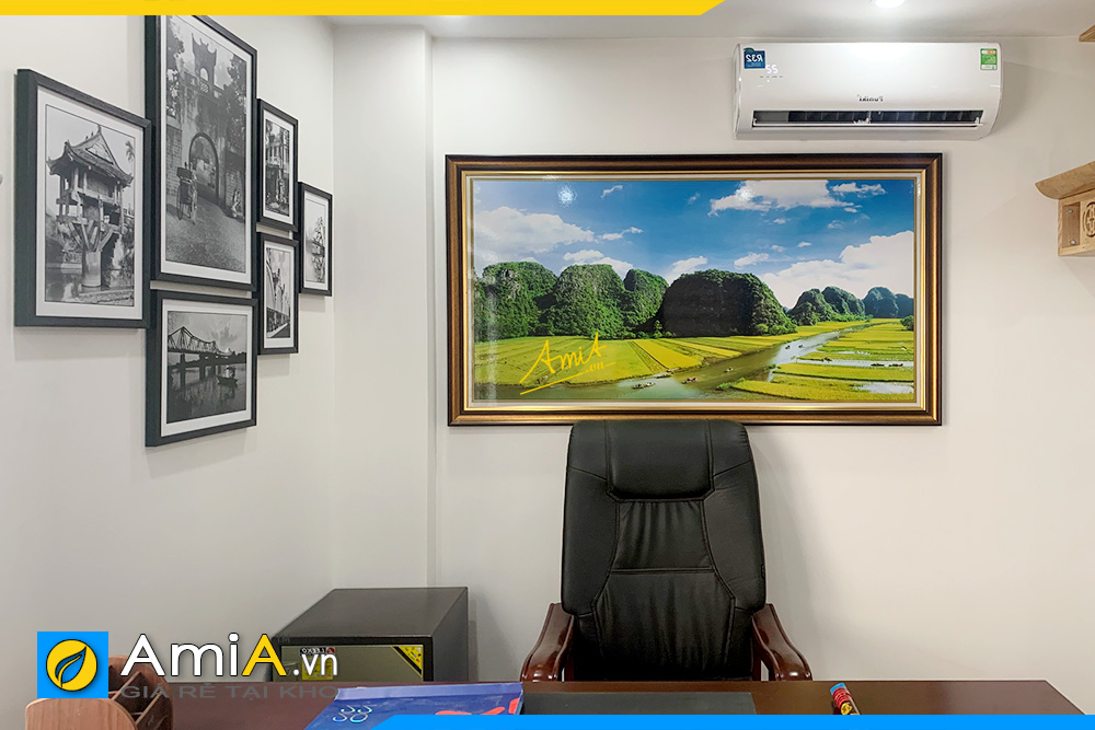 Hình ảnh Combo 2 tranh treo tường phòng giám đốc đẹp sang trọng AmiA QH133