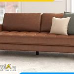 Mẫu sofa da màu nâu sang trọn AmiA 1992158