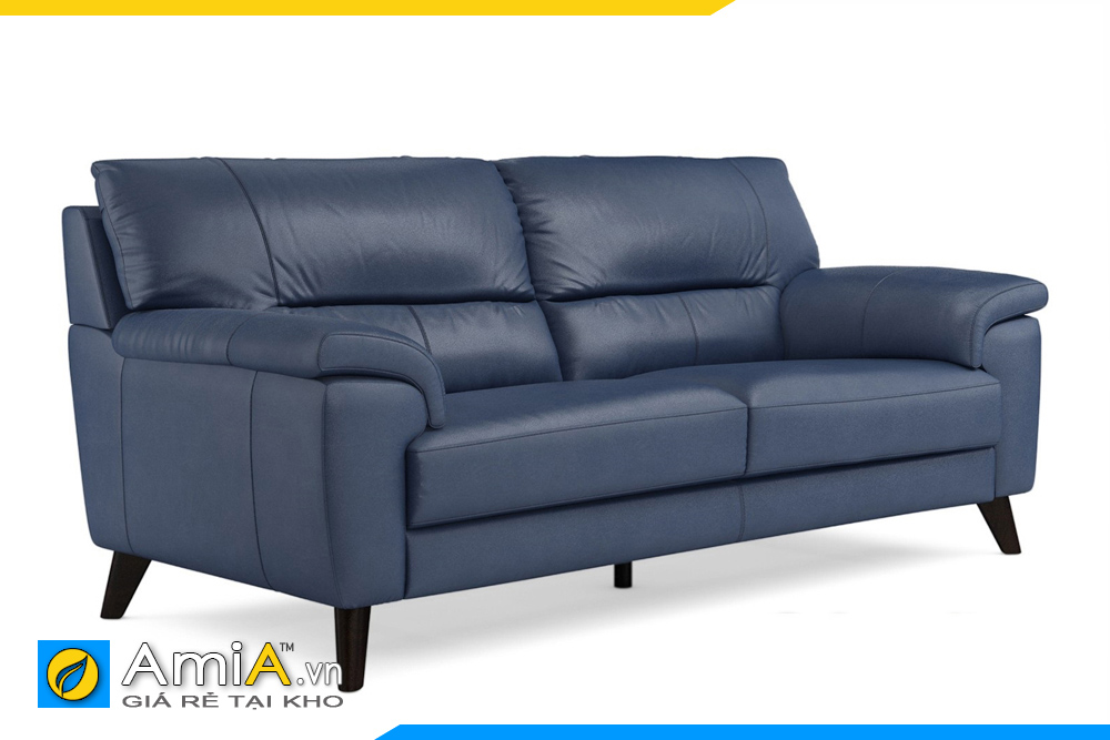 ghế sofa da màu xanh đậm sang trọng amia pk0085