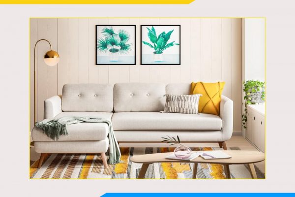 ghế sofa nỉ nhỏ màu sáng đẹp amia pk0074