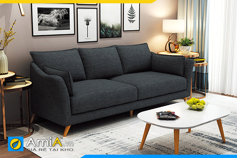 ghế sofa phòng khách nhỏ màu đen amia pk0067