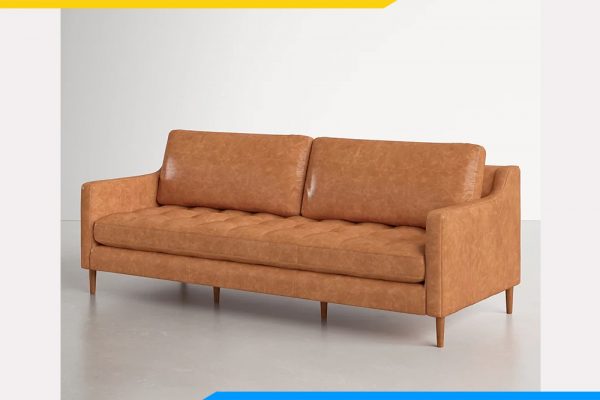 mẫu ghế sofa da phòng khách nhỏ amia pk0080