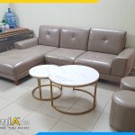 mẫu ghế sofa góc da hiện đại chung cư amia da pk200