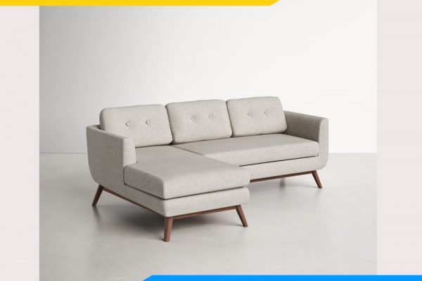 mẫu ghế sofa vải nỉ chung cư màu xám đẹp amia pk0074