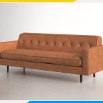 mẫu ghế sofa văng dài màu da bò đẹp amia pk0082