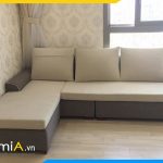 mẫu sofa chung cư bọc nỉ phối 2 màu amia pk200