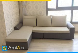 mẫu sofa chung cư bọc nỉ phối 2 màu amia pk200