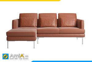 ghế sofa da đẹp thiết kế đơn giản amia 270420205