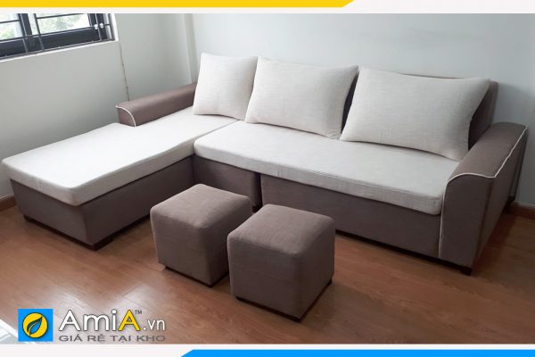 mẫu sofa nỉ phòng khách chung cư nhỏ amia pk200