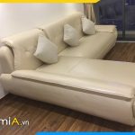 mẫu sofa phòng khách chung cư bọc da cao cấp amia pk196