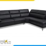 Sofa da màu đen có tựa gật gù hiện đại AmiA 1992249