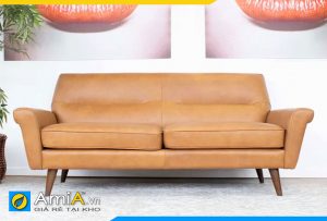 Mẫu ghế sofa da tay vịn vát hiện đại AmiA 1992206