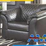 Sofa da đơn màu đen sang trọng AmiA 1903202021