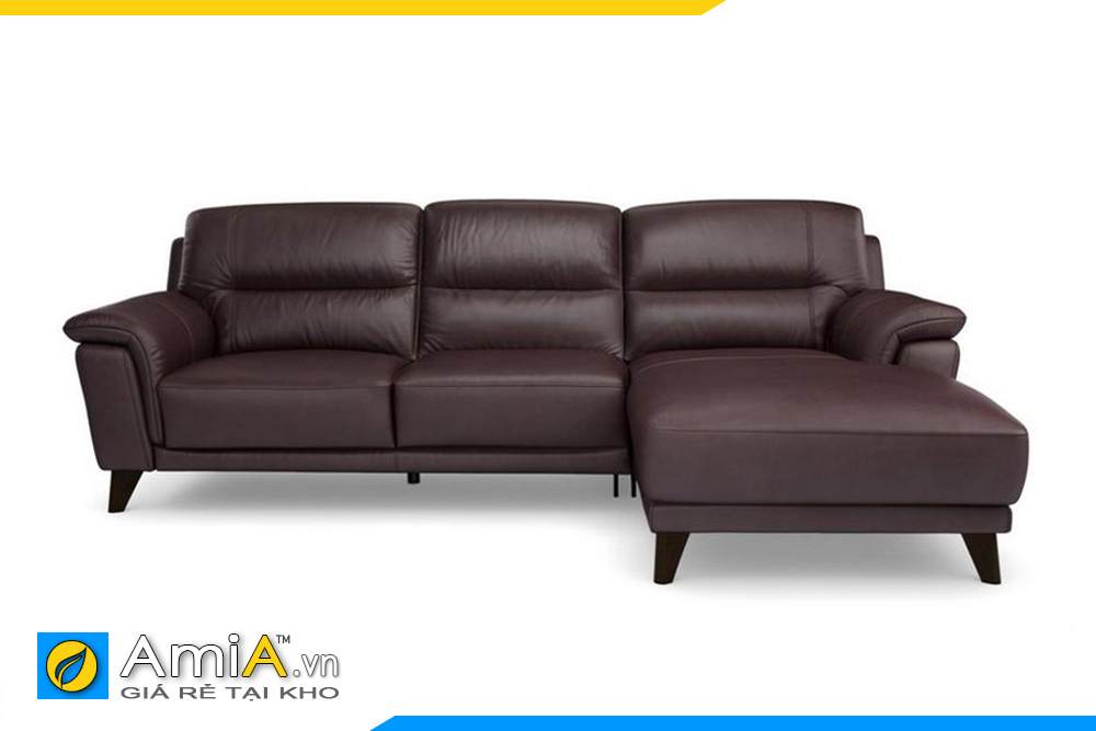 sofa góc bọc da kích thước nhỏ gọn amia pk0094