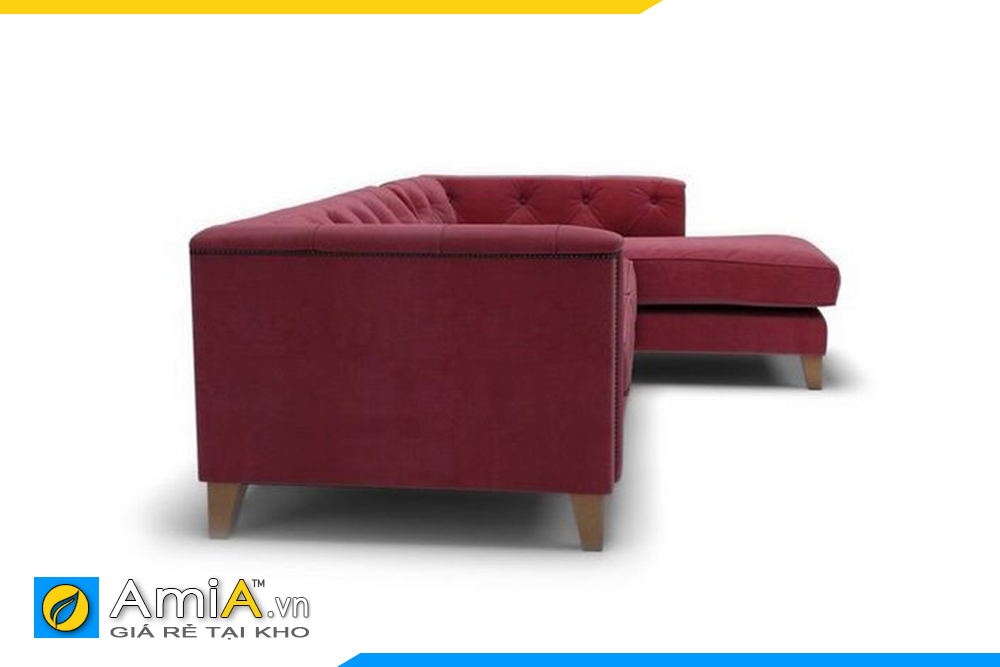 sofa nỉ phòng khách đẹp màu đỏ amia pk0093