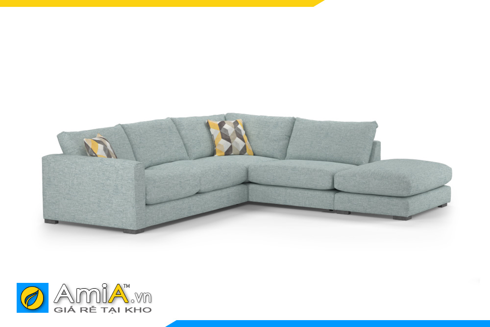 sofa nỉ phòng khách màu xanh đẹp amia pk0103