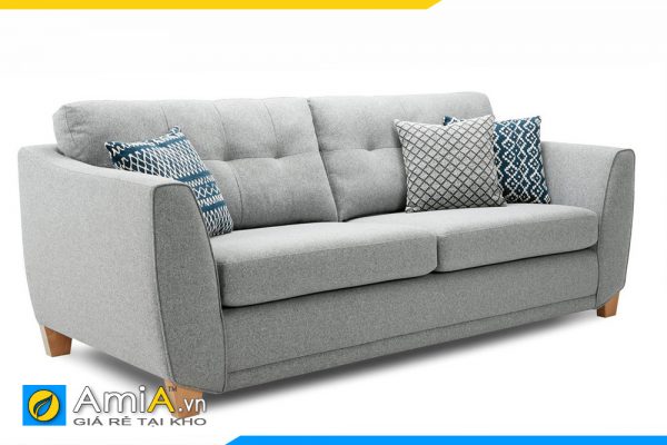 sofa văng bọc nỉ màu xám nhạt amia pk0086