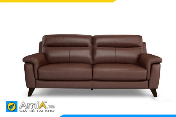 sofa văng da màu nâu sậm amia pk0095