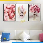 Hình ảnh Tranh hoa hồng treo phòng khách phòng ngủ AmiA 2108