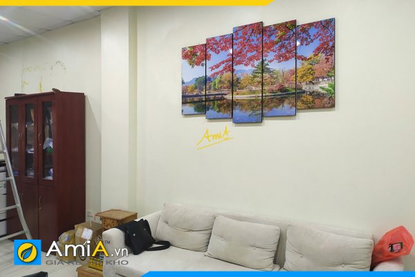 Hình ảnh Tranh phong cảnh đẹp Hàn Quốc trang trí tường phòng khách AmiA TPK1545