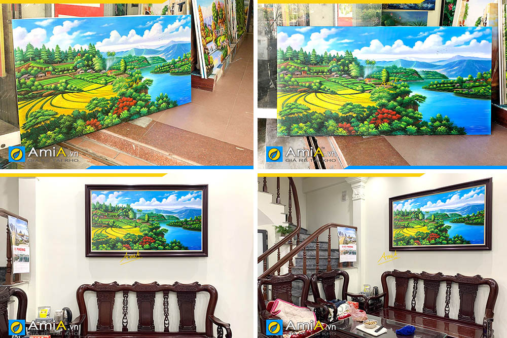 Hình ảnh Tranh phòng khách phố Khương Hạ vẽ sơn dầu AmiA TSD 623