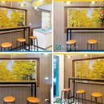 Hình ảnh Tranh quán cafe đẹp phố Thợ Nhuộm hàng cây lá vàng AmiA 337