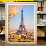 Hình ảnh Tranh treo chung cư Hồng Hà tháp Eiffel 1 tấm AmiA 1990