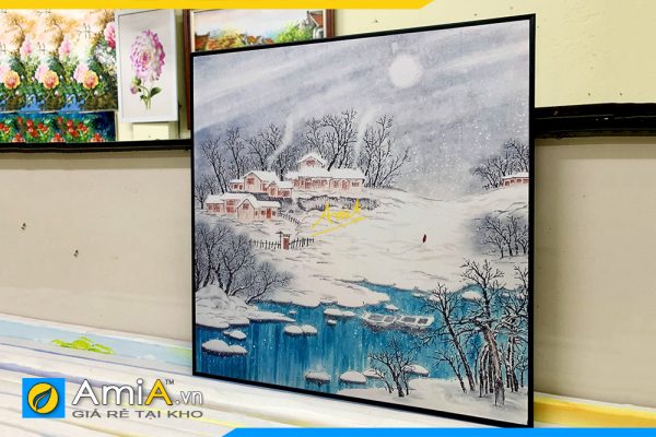 Hình ảnh Tranh treo tường phong cảnh mùa đông đẹp hiện đại AmiA TPK120