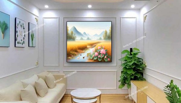 Tranh in canvas đồng quê Amia DDQ-2024