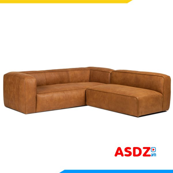 Ghế sofa góc bọc da dạng khối độc đáo So0230